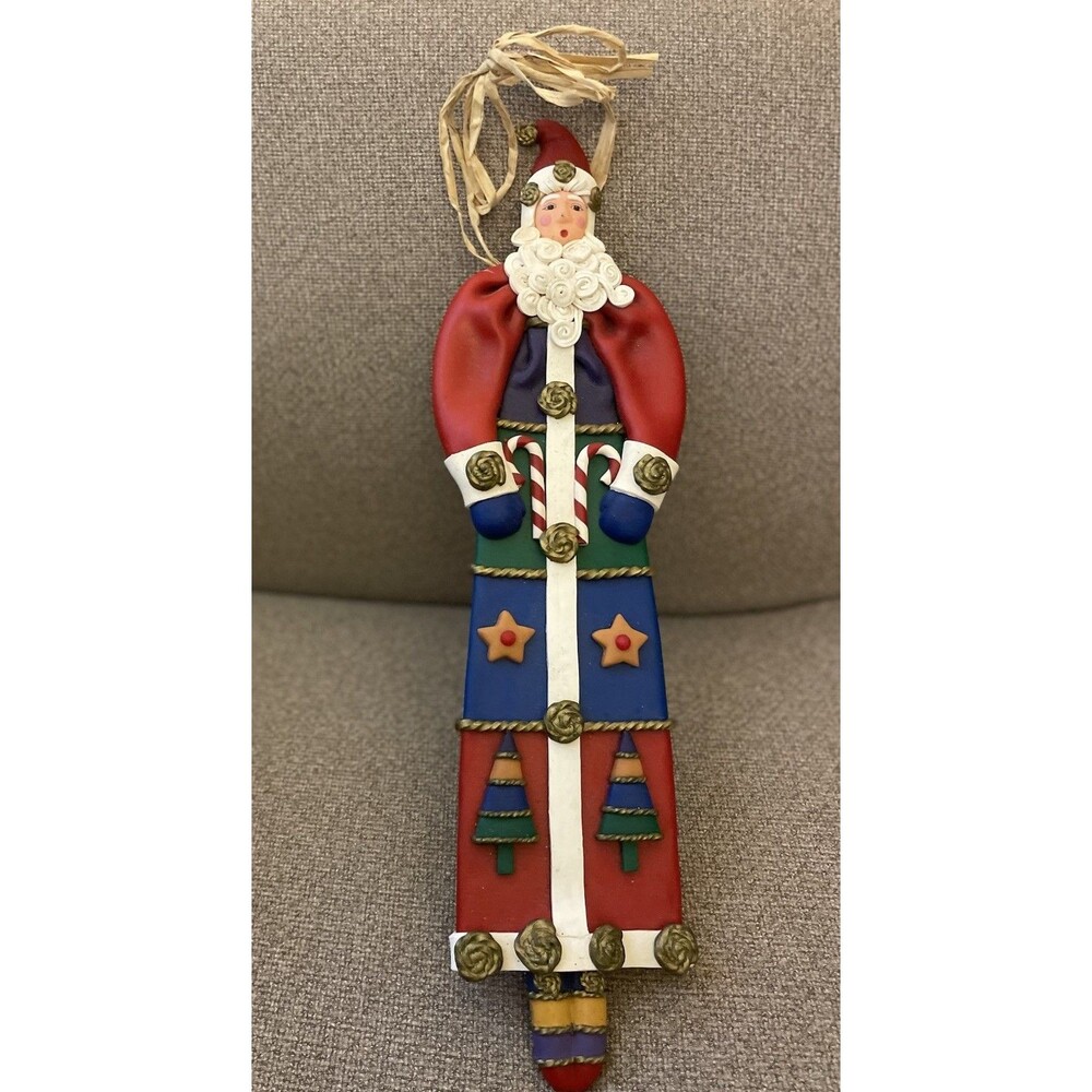Folk Art Style Angel Christmas Ornaments - Wood & Brass & Cynthia Madrid